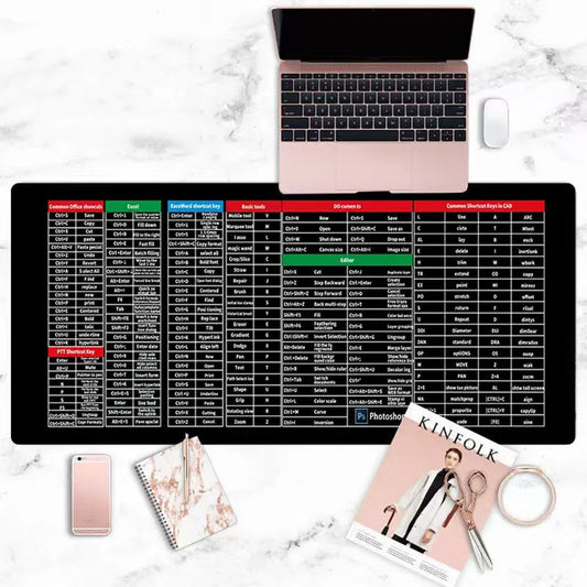 🎅49% off sale🔥Quick Key Super Large Anti-slip Keyboard Pad - with Office Software Shortcuts Pattern