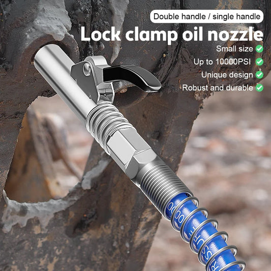 ✨Strong Lock on Grease Couplers with Spring Flex Hose🔥（50 % OFF）